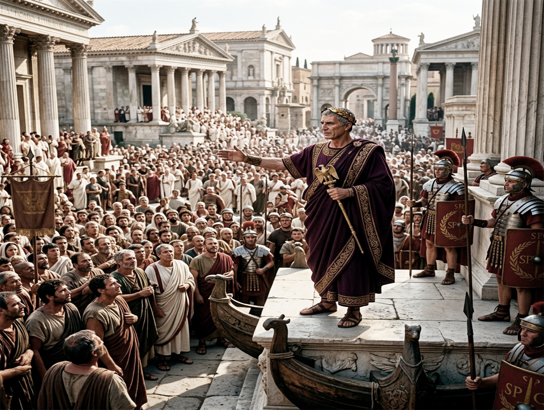 Grabado detallado en color que representa una calle de una ciudad europea del siglo XVII durante una epidemia de peste. Se muestra a personas sufriendo, un médico de la peste y casas marcadas con cruces.